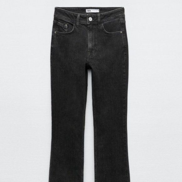 BRAND NEW ZARA Mid Rise Ankle Flare Jeans - Picture 3 of 6
